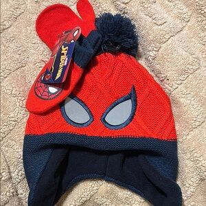 Marvel Spiderman hat and mittens